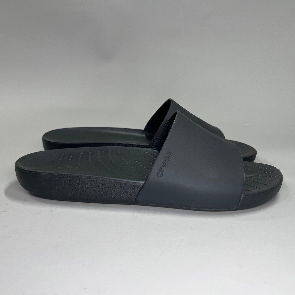 Crocs Splash Slide Sandals Women's Size 10 Black Rubber Beach‎ Summer Comfort